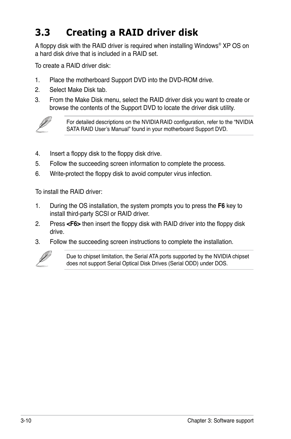 3 creating a raid driver disk, Creating a raid driver disk -10 | Asus M3N78 User Manual | Page 96 / 100