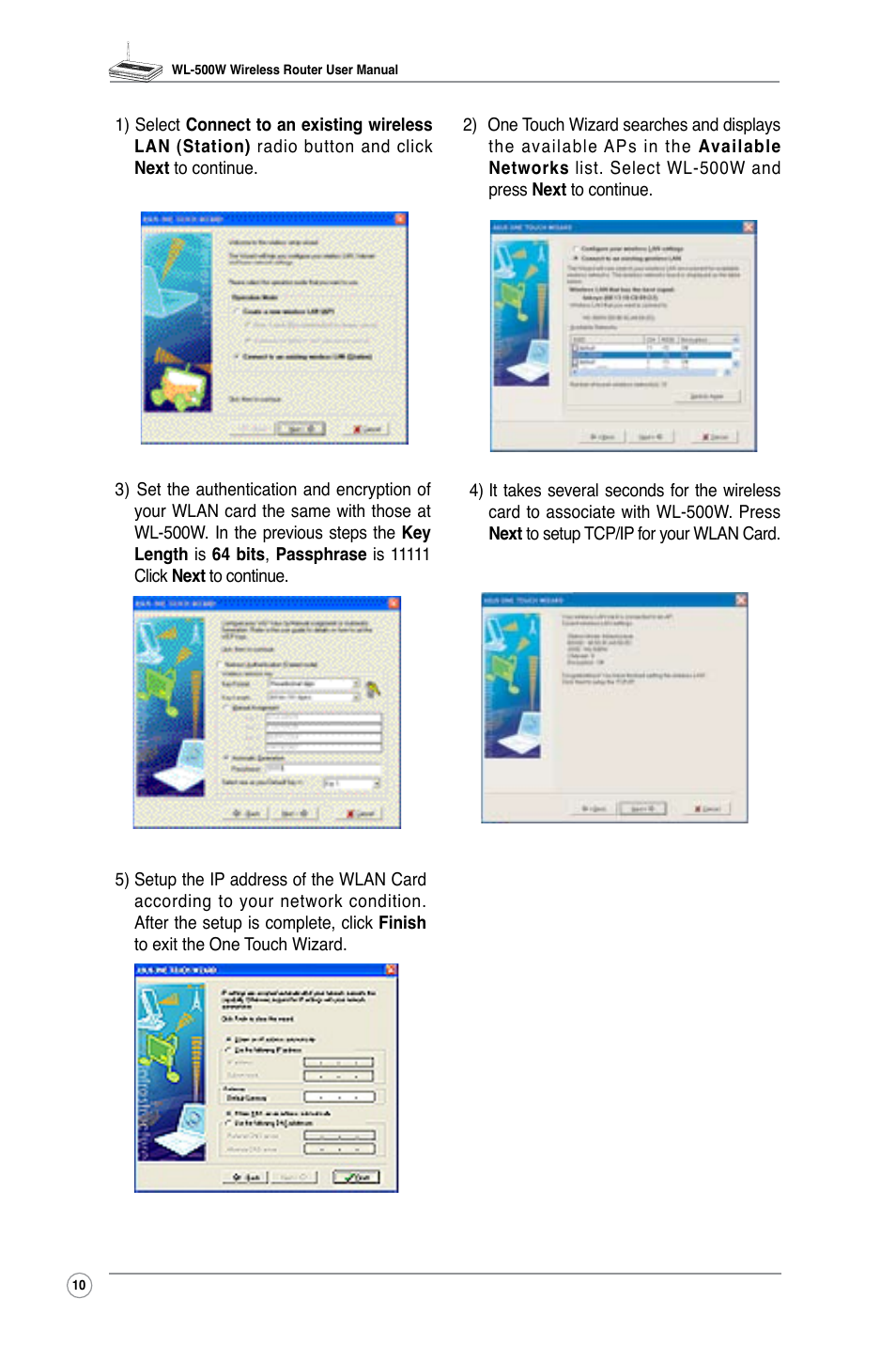 Asus WL-500W User Manual | Page 12 / 44