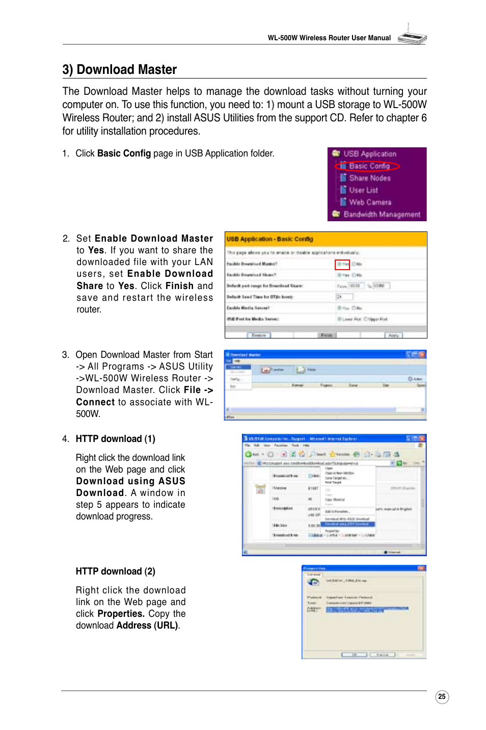 3) download master | Asus WL-500W User Manual | Page 27 / 44