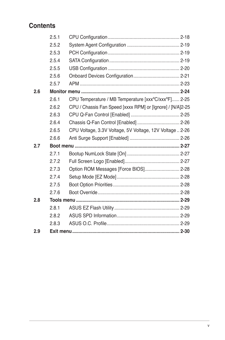 Asus P8H61-M PRO User Manual | Page 5 / 76