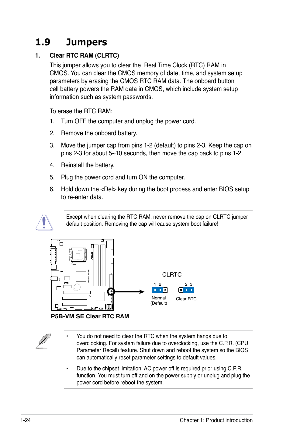 9 jumpers | Asus P5B-VM SE User Manual | Page 36 / 94