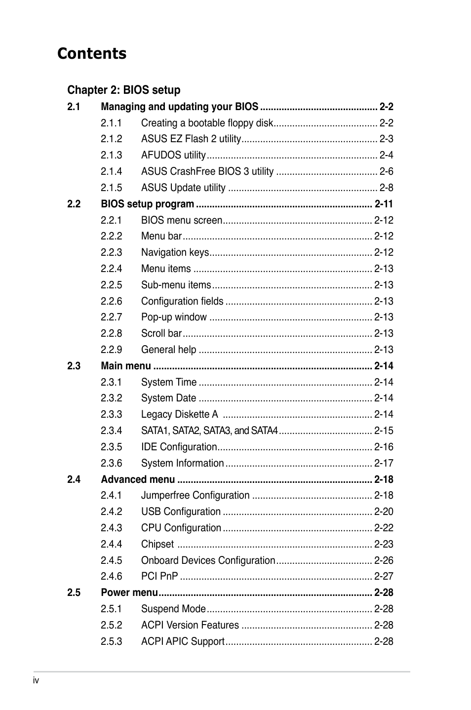 Asus P5B-VM SE User Manual | Page 4 / 94