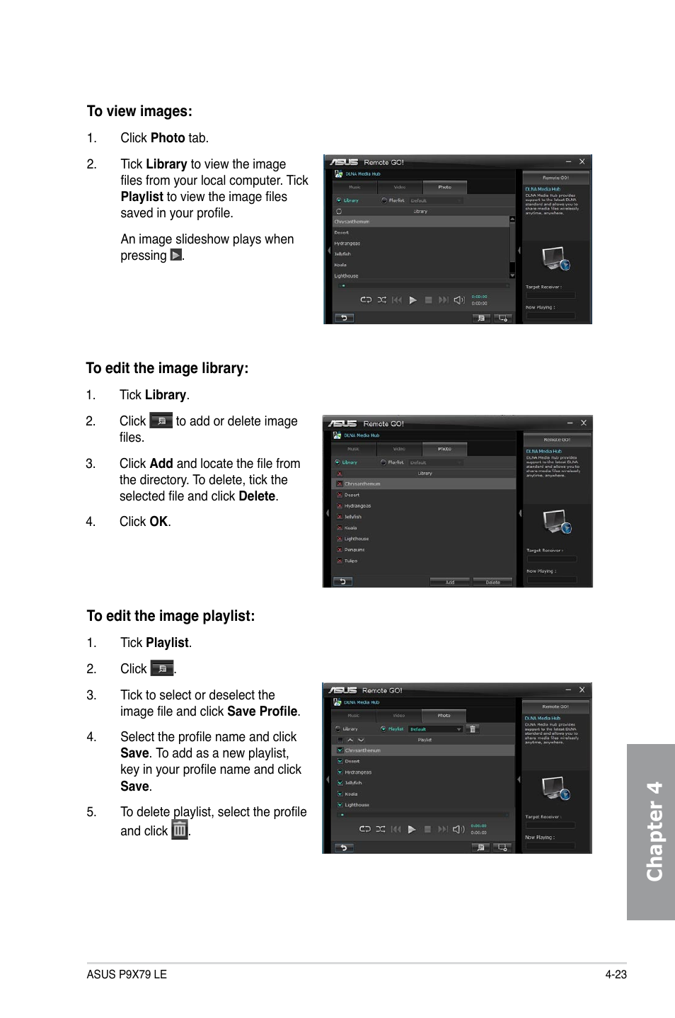 Chapter 4 | Asus P9X79 LE User Manual | Page 143 / 176