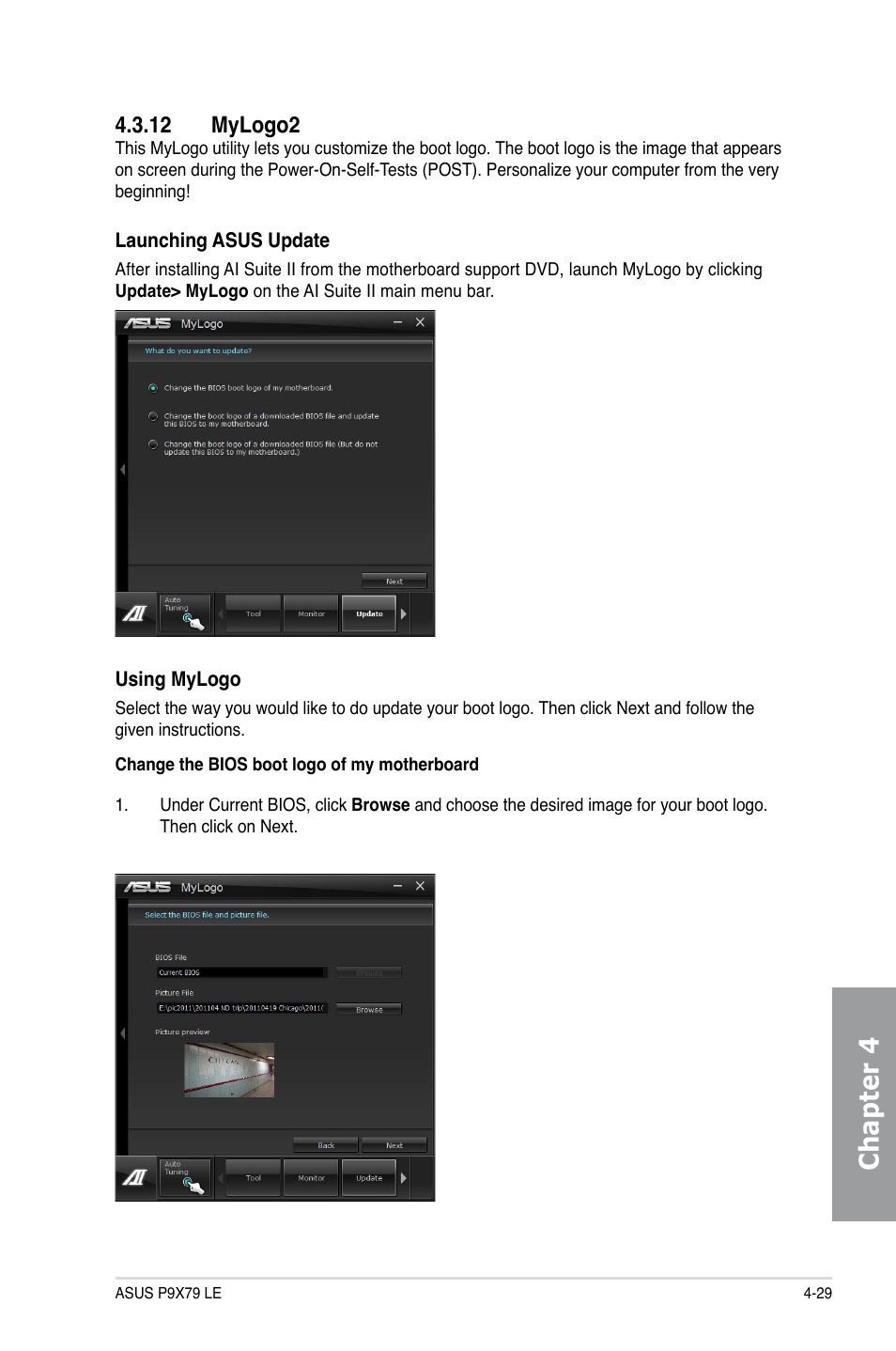 12 mylogo2, Mylogo2 -29, Chapter 4 | Asus P9X79 LE User Manual | Page 149 / 176