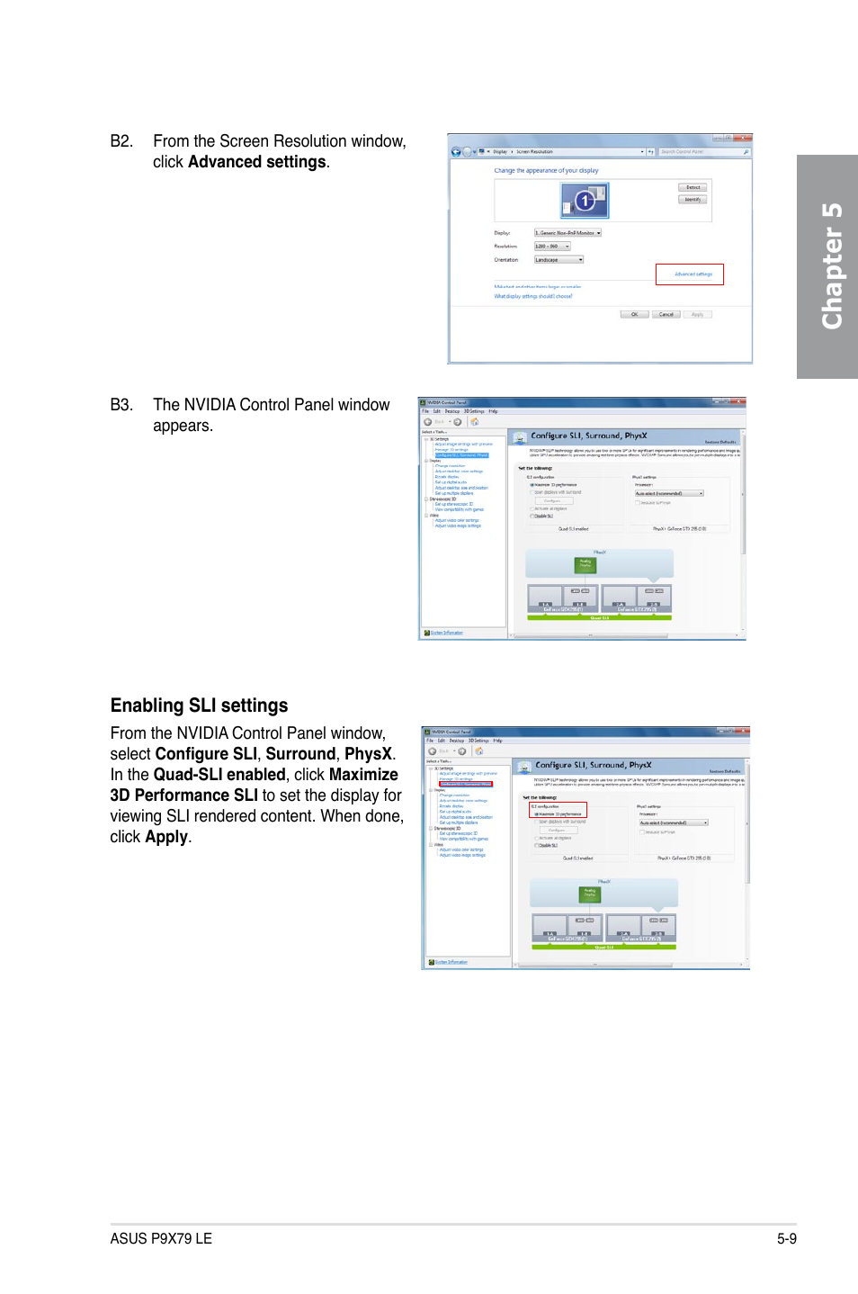 Chapter 5 | Asus P9X79 LE User Manual | Page 169 / 176