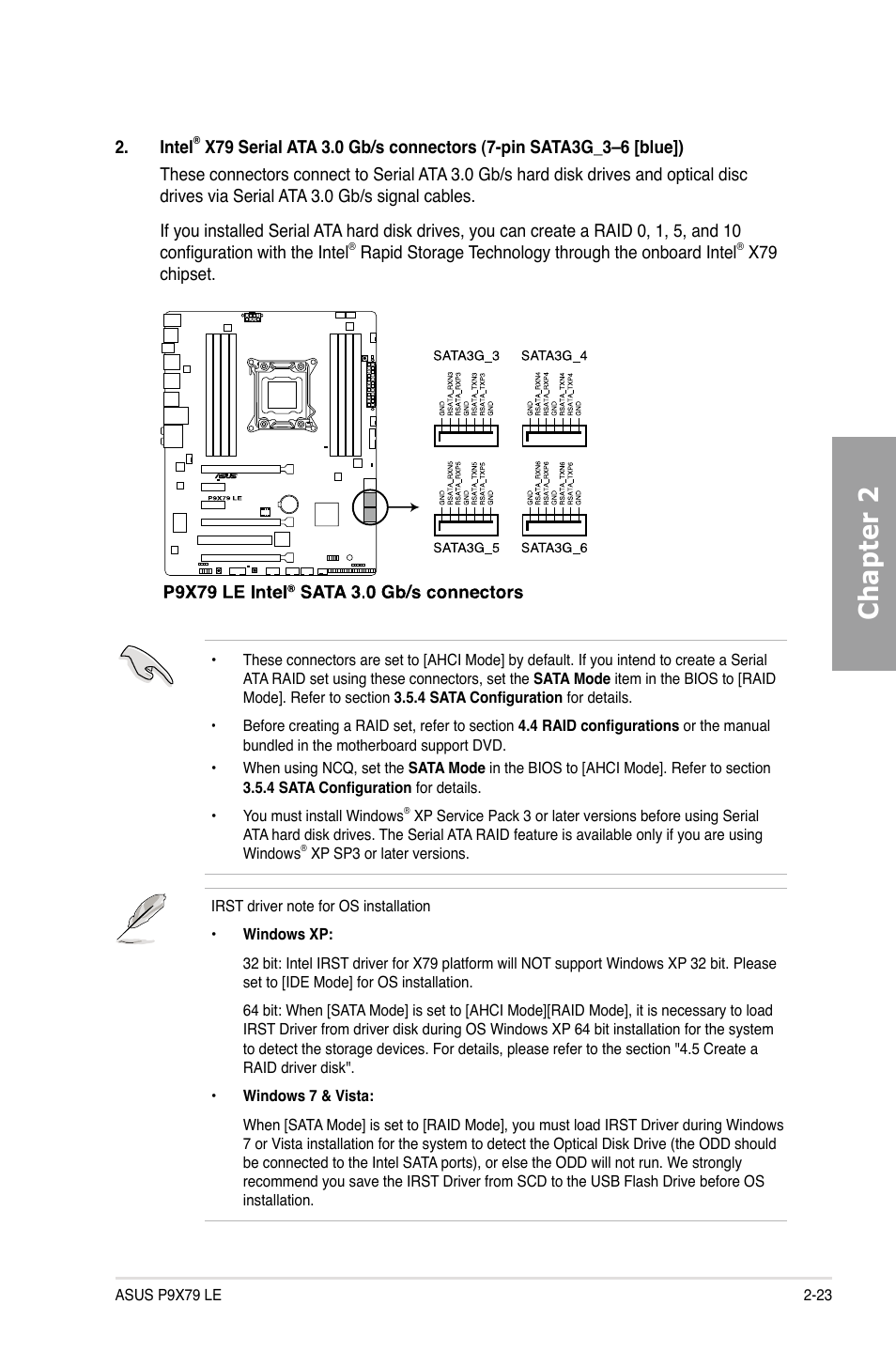 Chapter 2 | Asus P9X79 LE User Manual | Page 41 / 176