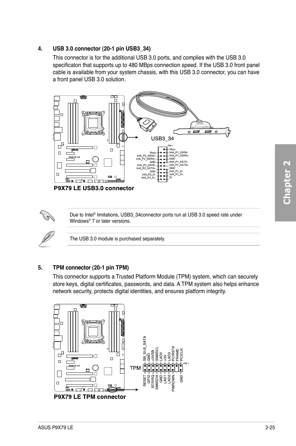 Chapter 2 | Asus P9X79 LE User Manual | Page 43 / 176