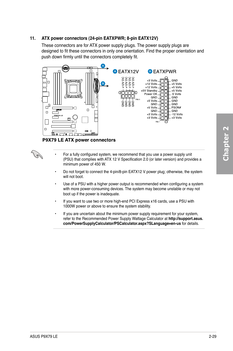 Chapter 2 | Asus P9X79 LE User Manual | Page 47 / 176