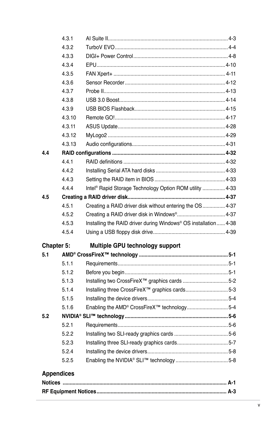 Asus P9X79 LE User Manual | Page 5 / 176