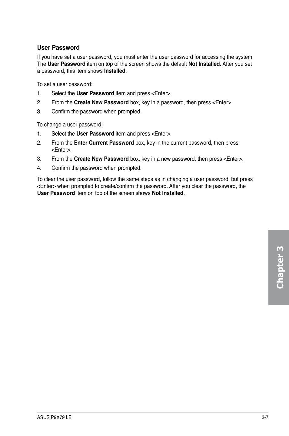 Chapter 3 | Asus P9X79 LE User Manual | Page 73 / 176