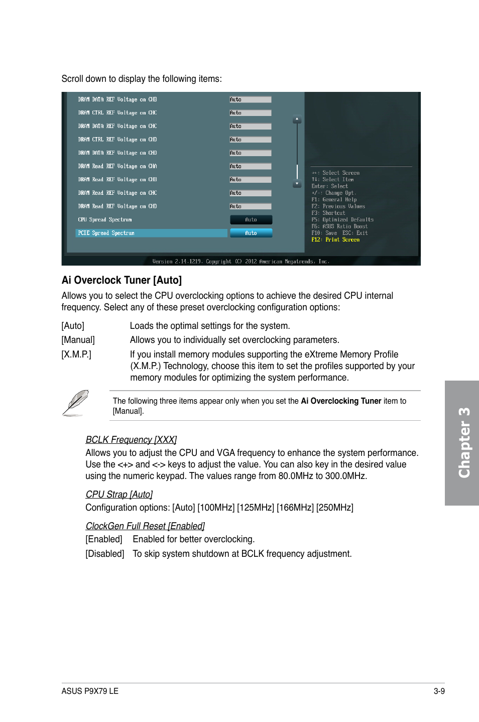 Chapter 3 | Asus P9X79 LE User Manual | Page 75 / 176