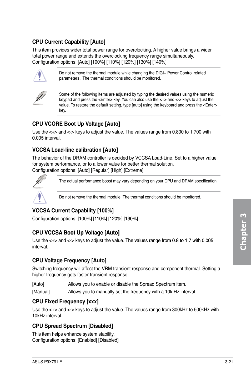 Chapter 3 | Asus P9X79 LE User Manual | Page 87 / 176