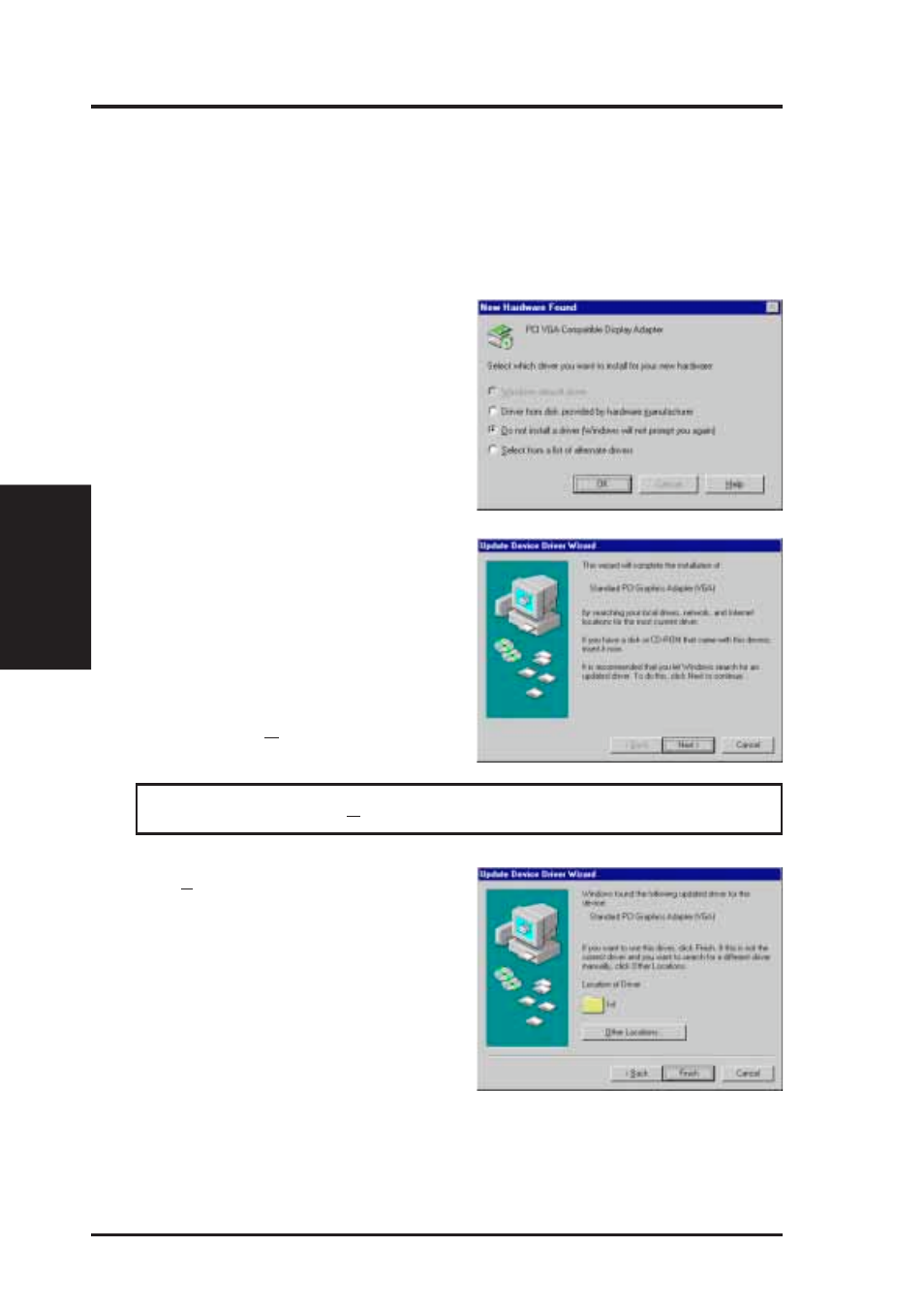 Iii. windows 95, Installing for an installed asus agp-v3000 | Asus AGP-V3000 User Manual | Page 12 / 24