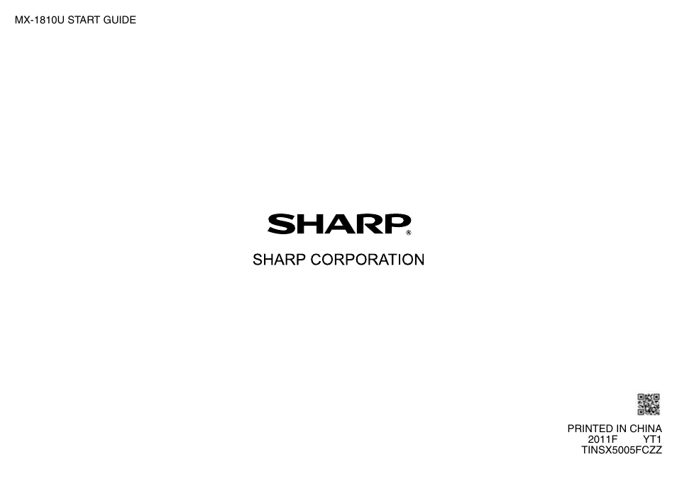 Sharp MX-1810U User Manual | Page 56 / 56