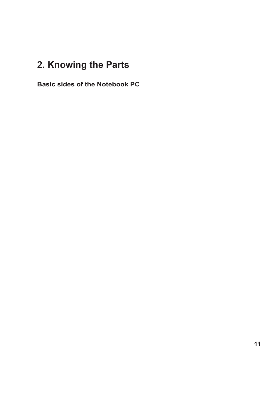 Knowing the parts | Asus W5F User Manual | Page 11 / 68