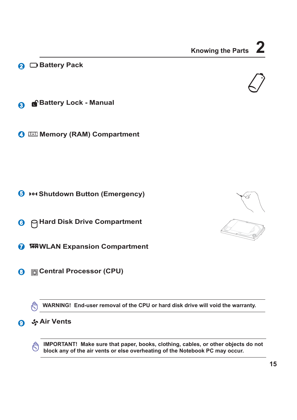 Asus W5F User Manual | Page 15 / 68