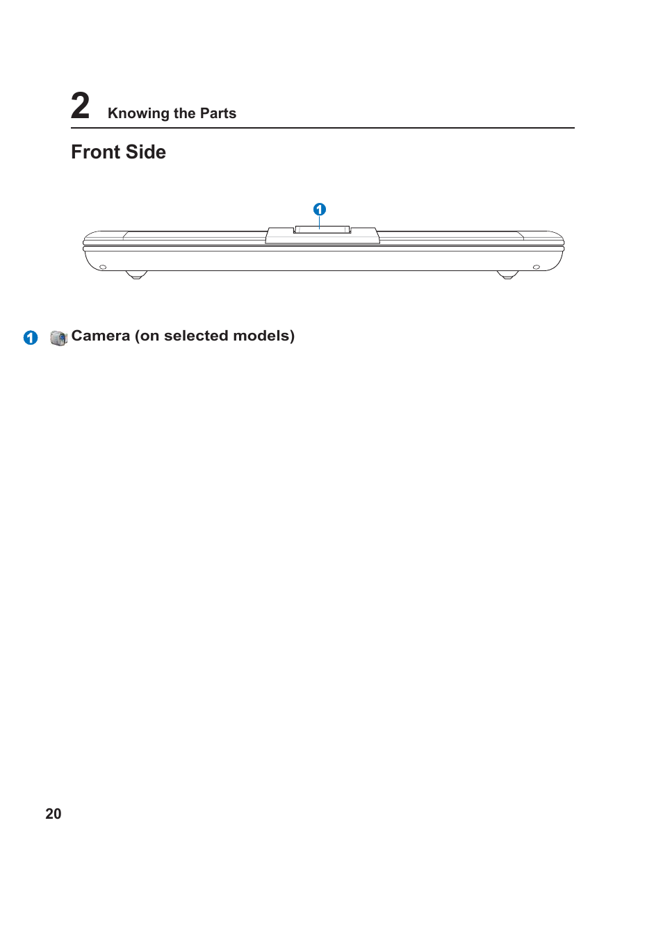 Front side | Asus W5F User Manual | Page 20 / 68