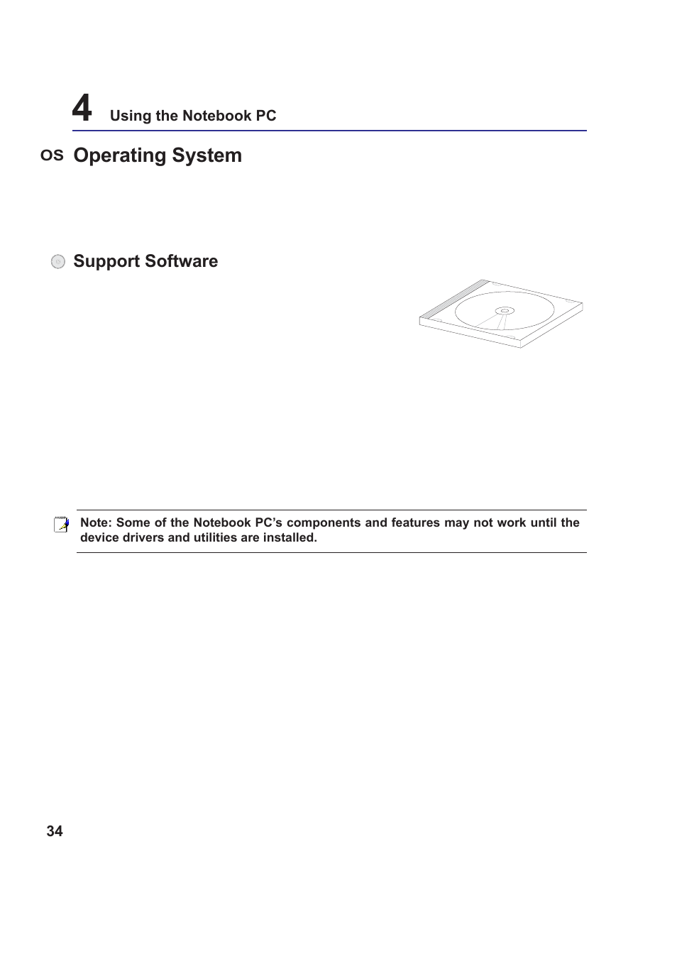 Operating system | Asus W5F User Manual | Page 34 / 68