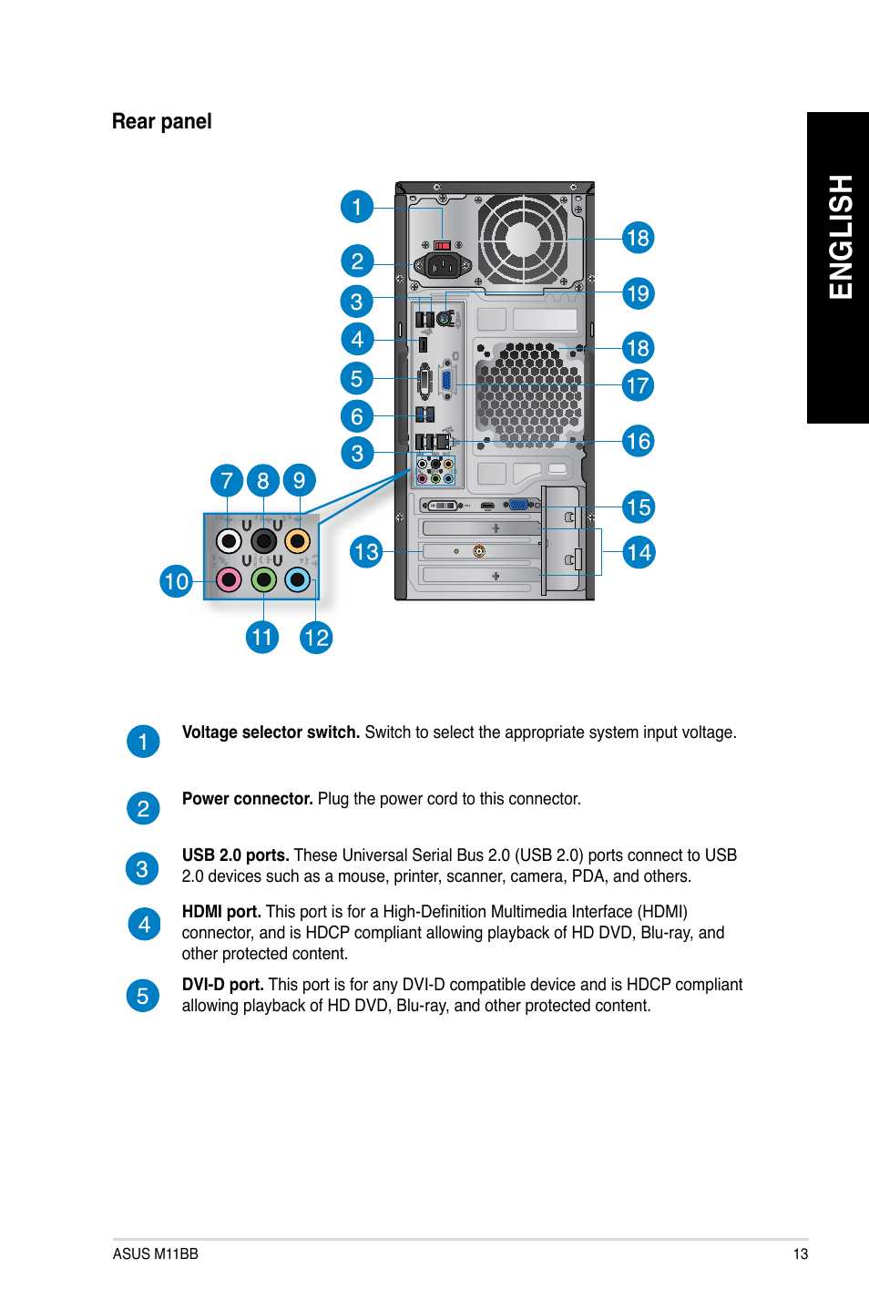 En gl is h en gl is h | Asus M11BB User Manual | Page 13 / 66