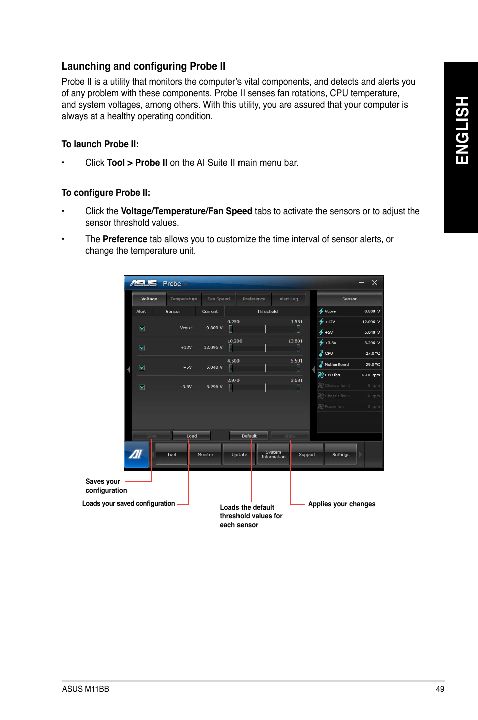 En gl is h en gl is h | Asus M11BB User Manual | Page 49 / 66
