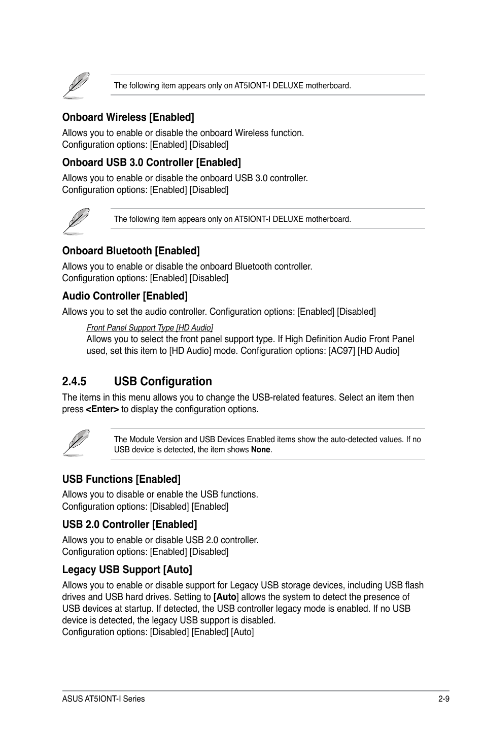 5 usb configuration, Usb configuration -9 | Asus AT5IONT-I User Manual | Page 38 / 47