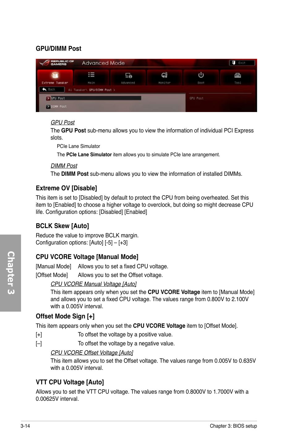 Chapter 3 | Asus Rampage IV Extreme User Manual | Page 100 / 179