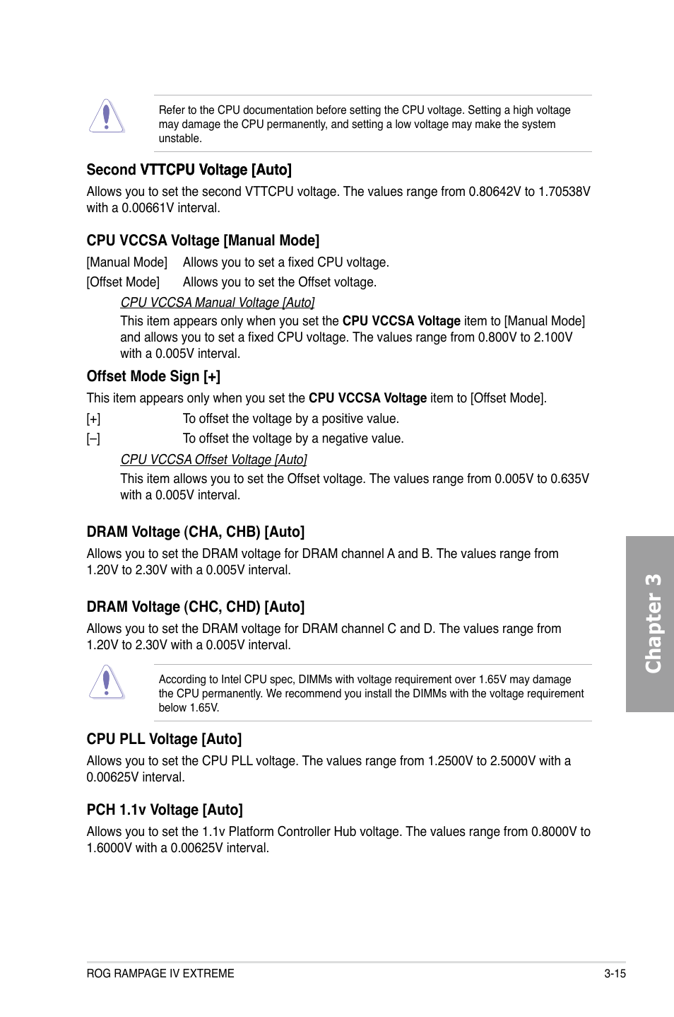 Chapter 3 | Asus Rampage IV Extreme User Manual | Page 101 / 179