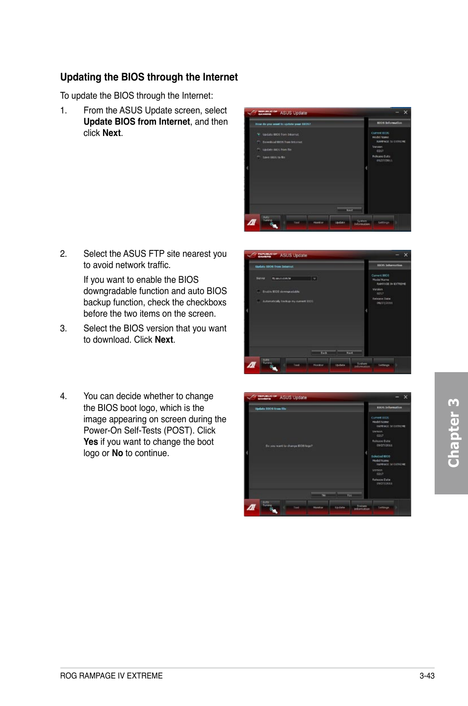 Chapter 3 | Asus Rampage IV Extreme User Manual | Page 129 / 179