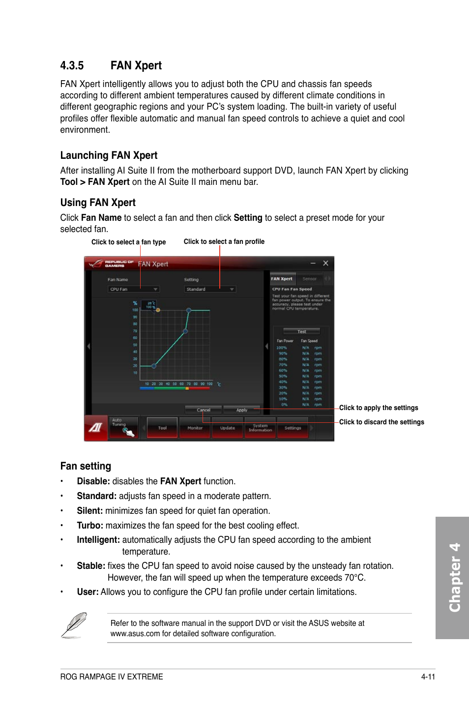 Chapter 4, 5 fan xpert | Asus Rampage IV Extreme User Manual | Page 148 / 179