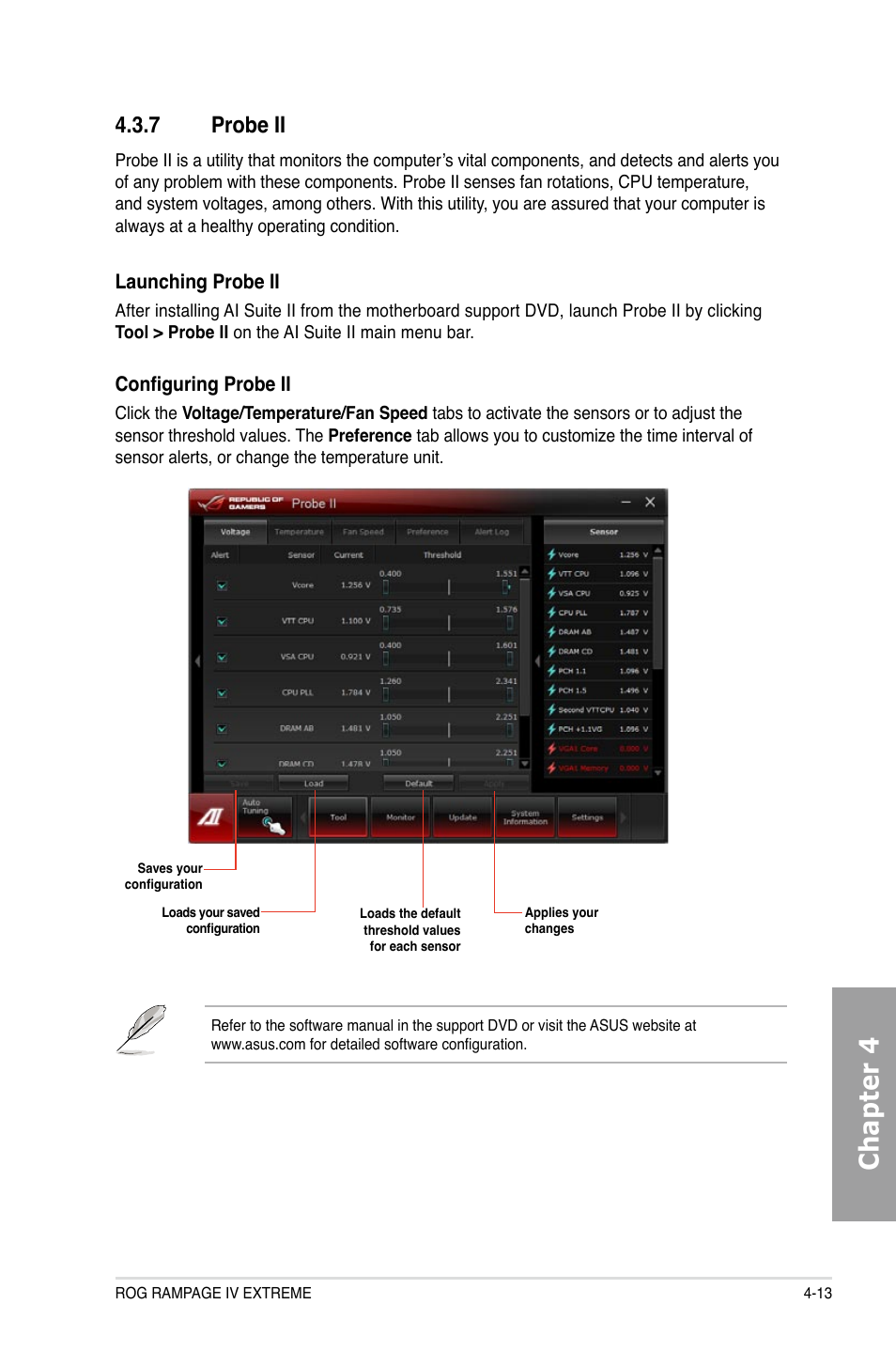 Chapter 4, 7 probe ii | Asus Rampage IV Extreme User Manual | Page 150 / 179