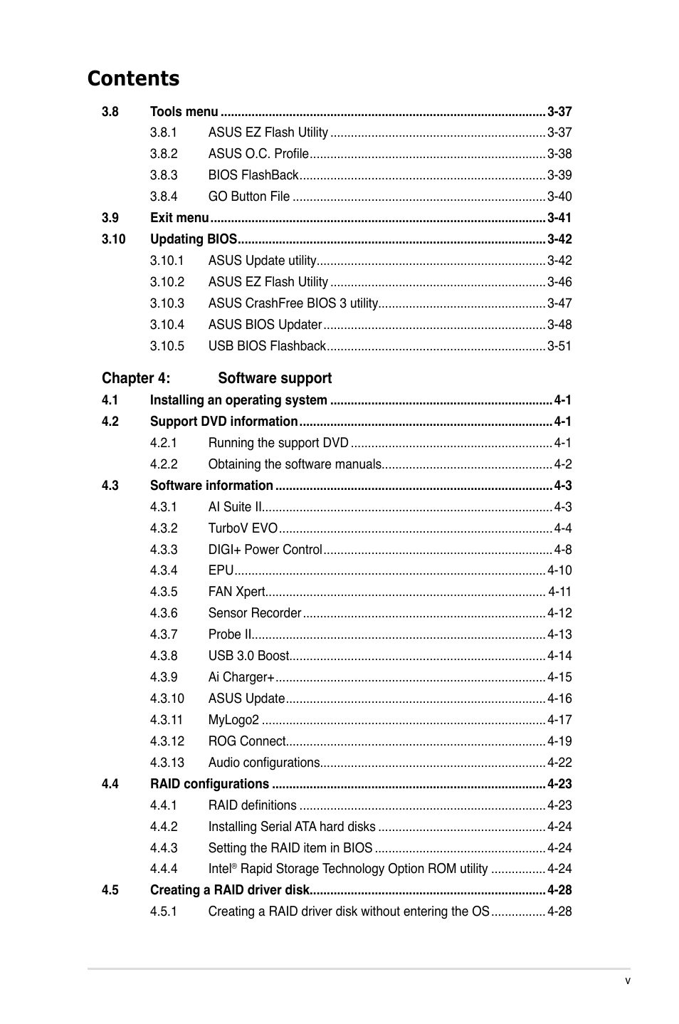 Asus Rampage IV Extreme User Manual | Page 5 / 179