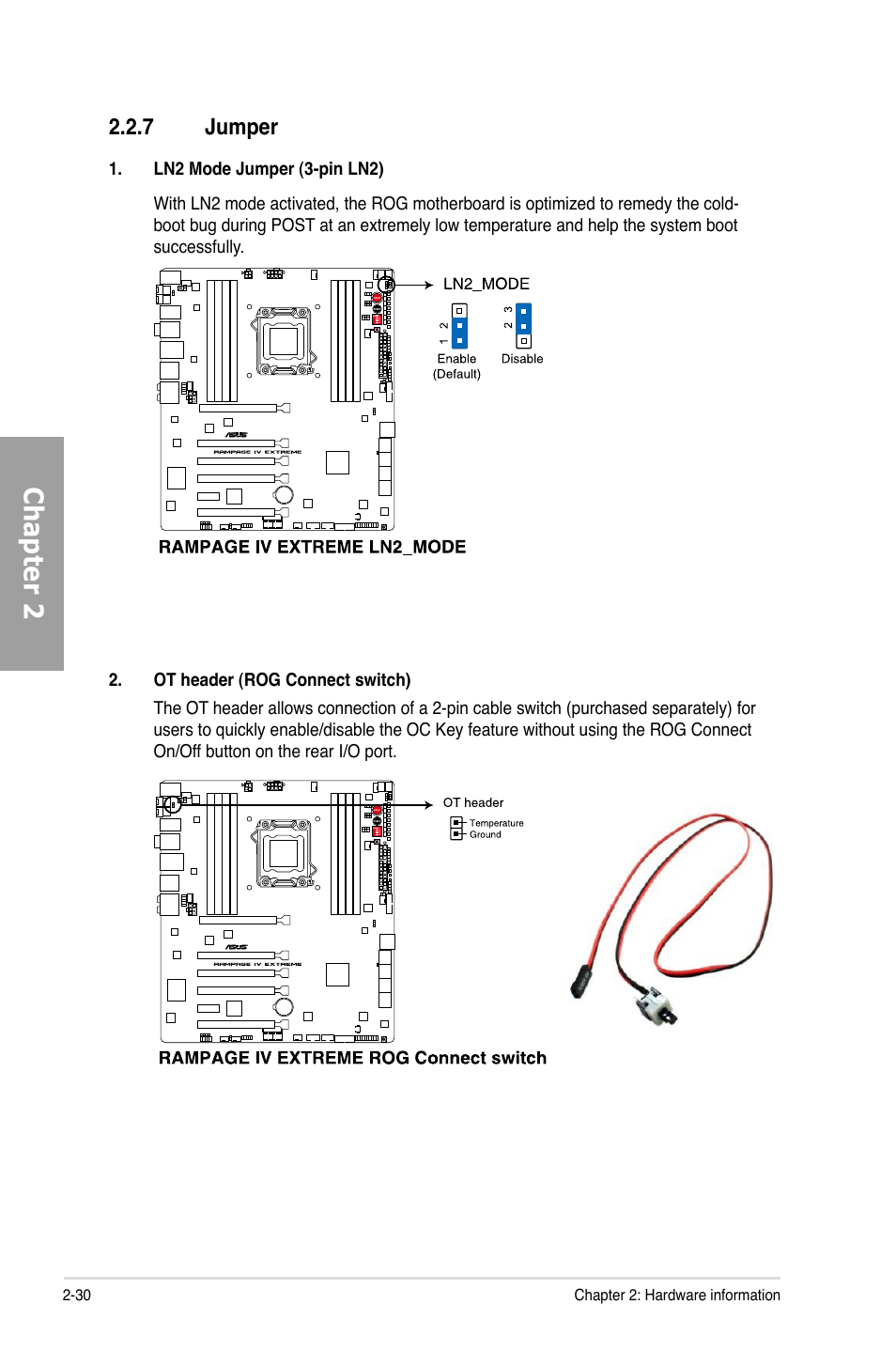 Chapter 2, 7 jumper | Asus Rampage IV Extreme User Manual | Page 54 / 179