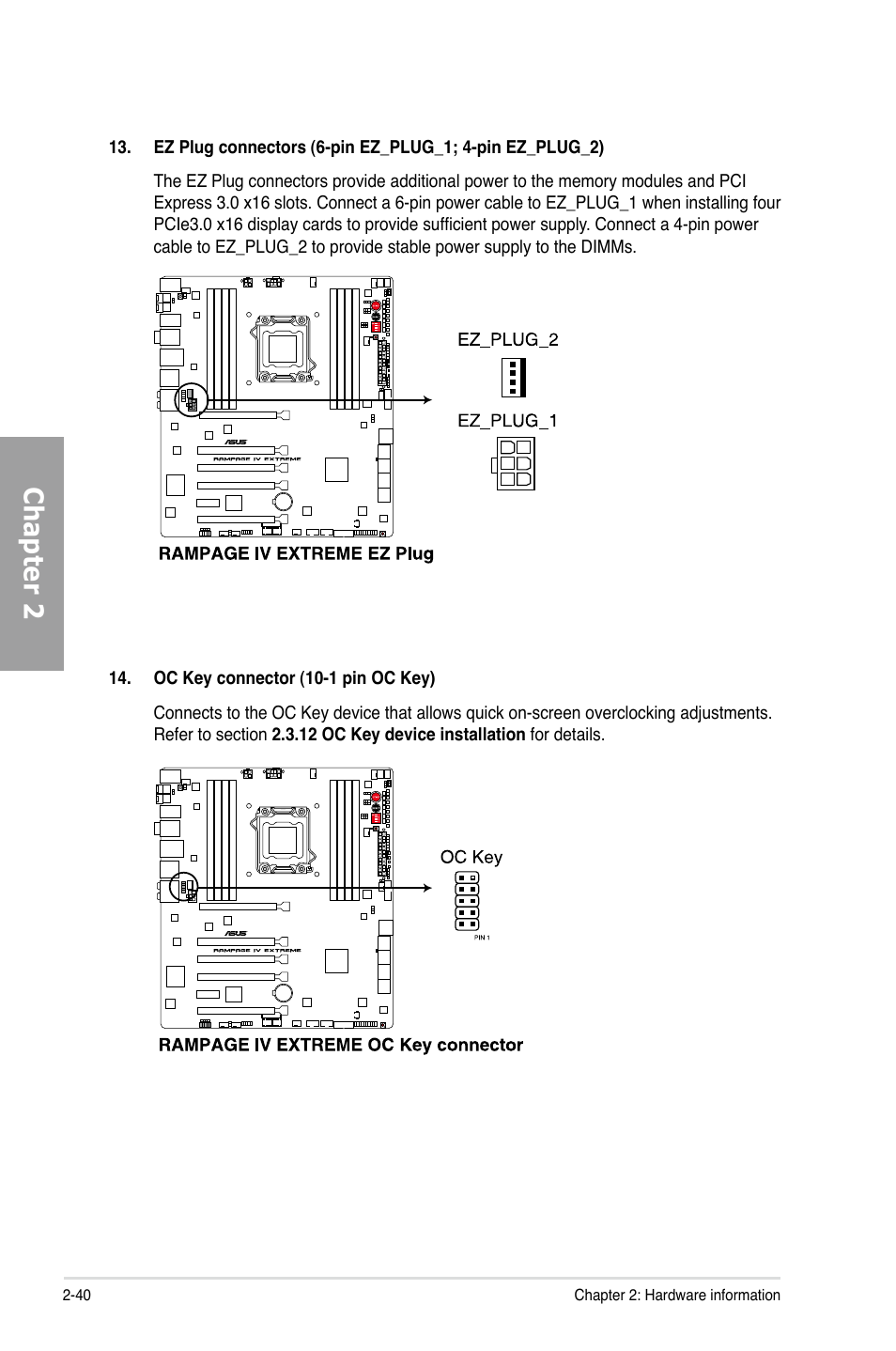 Chapter 2 | Asus Rampage IV Extreme User Manual | Page 64 / 179