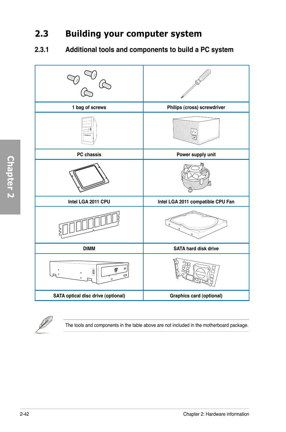 Chapter 2 2.3 building your computer system | Asus Rampage IV Extreme User Manual | Page 66 / 179