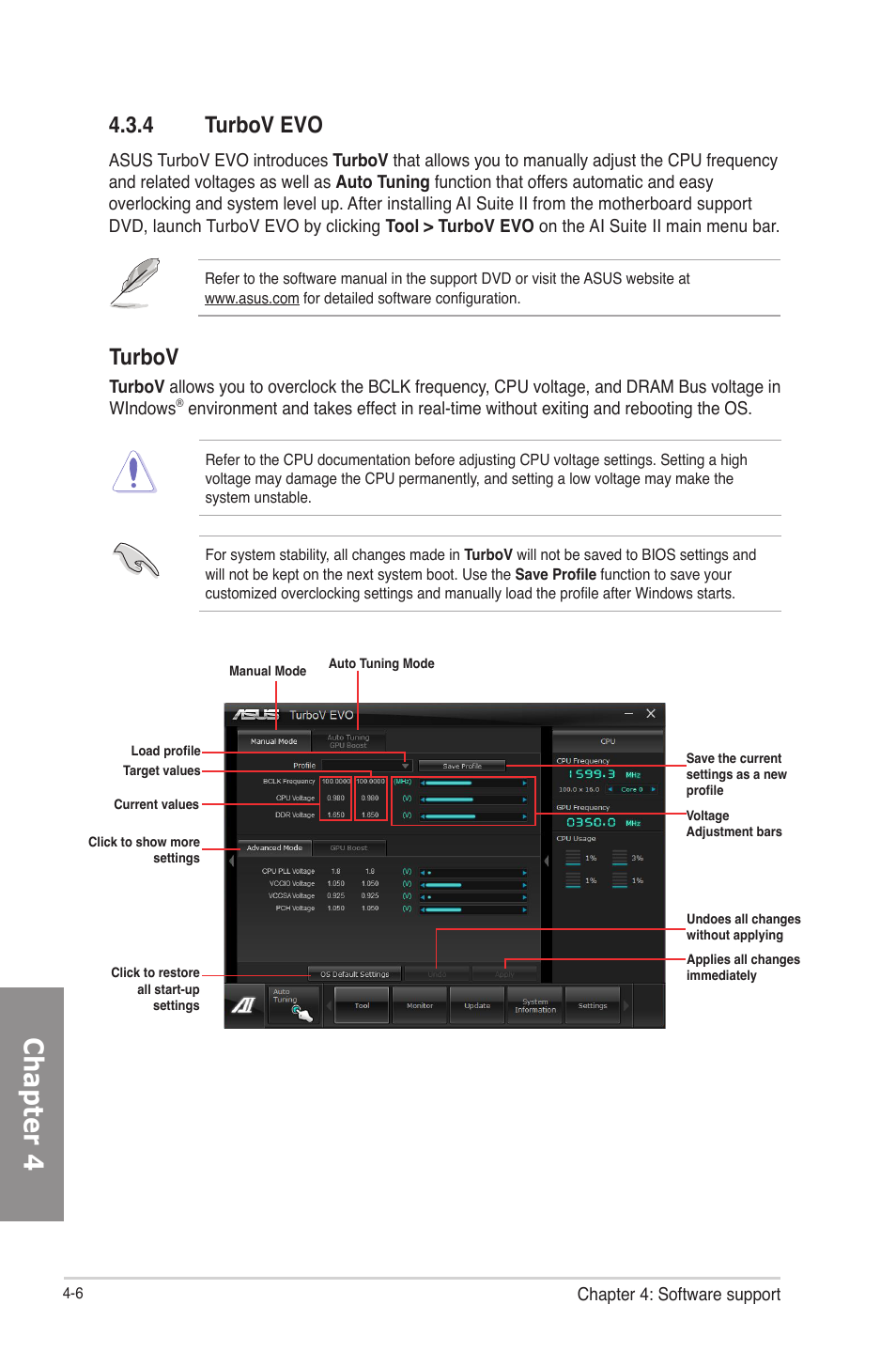 4 turbov evo, Turbov evo -6, Chapter 4 | Turbov | Asus P8H77-V User Manual | Page 106 / 150