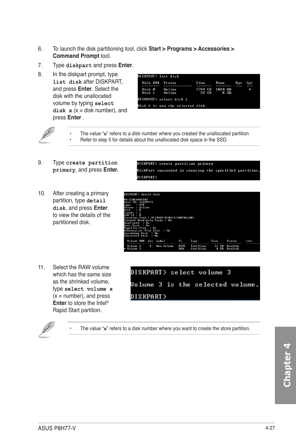 Chapter 4 | Asus P8H77-V User Manual | Page 127 / 150