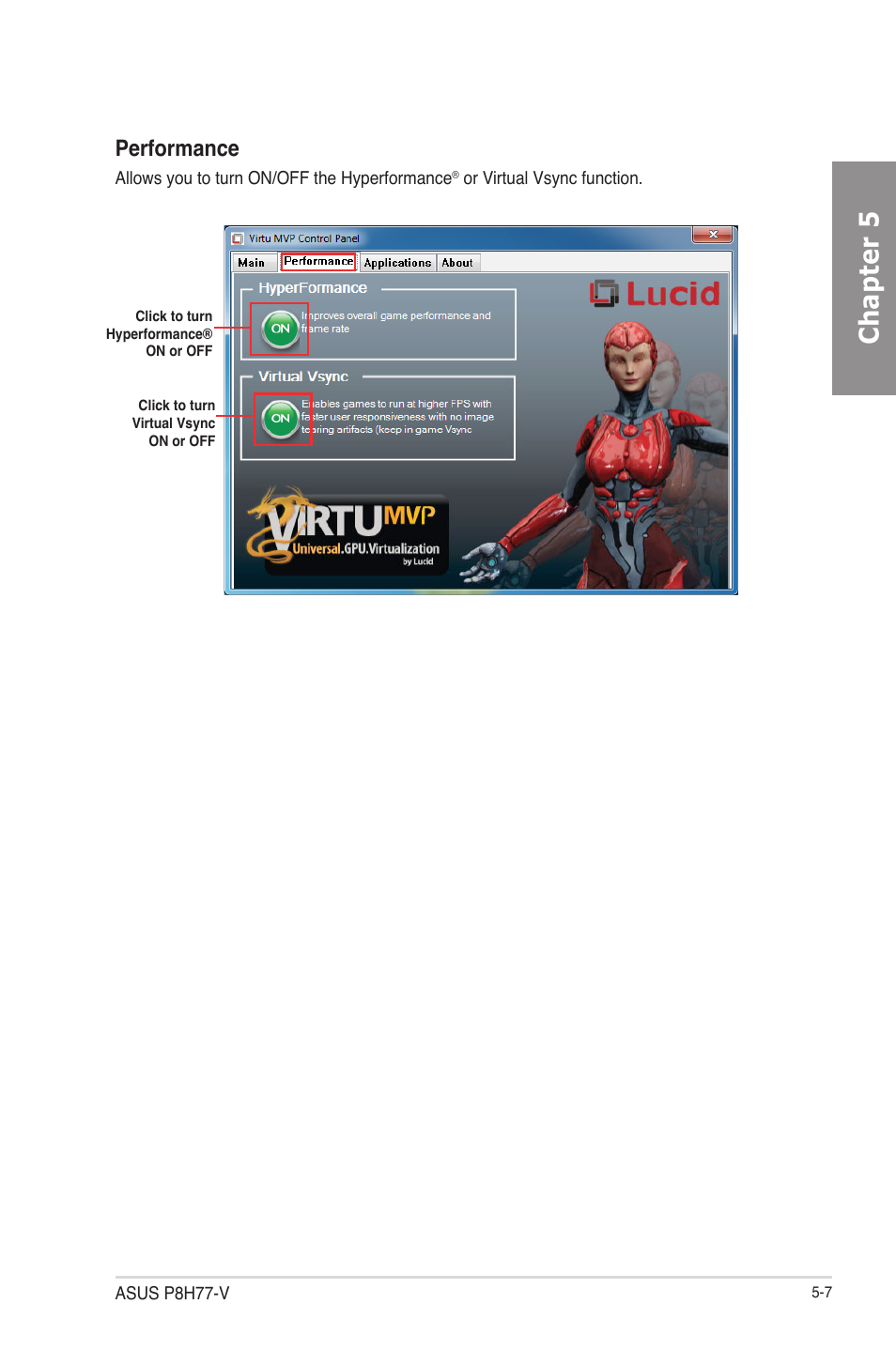 Chapter 5, Performance | Asus P8H77-V User Manual | Page 145 / 150