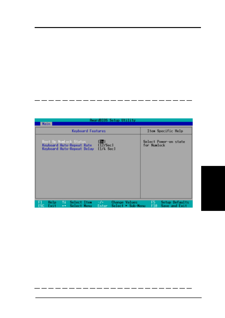 Bios setup, 2 keyboard features | Asus P4T-M User Manual | Page 49 / 88