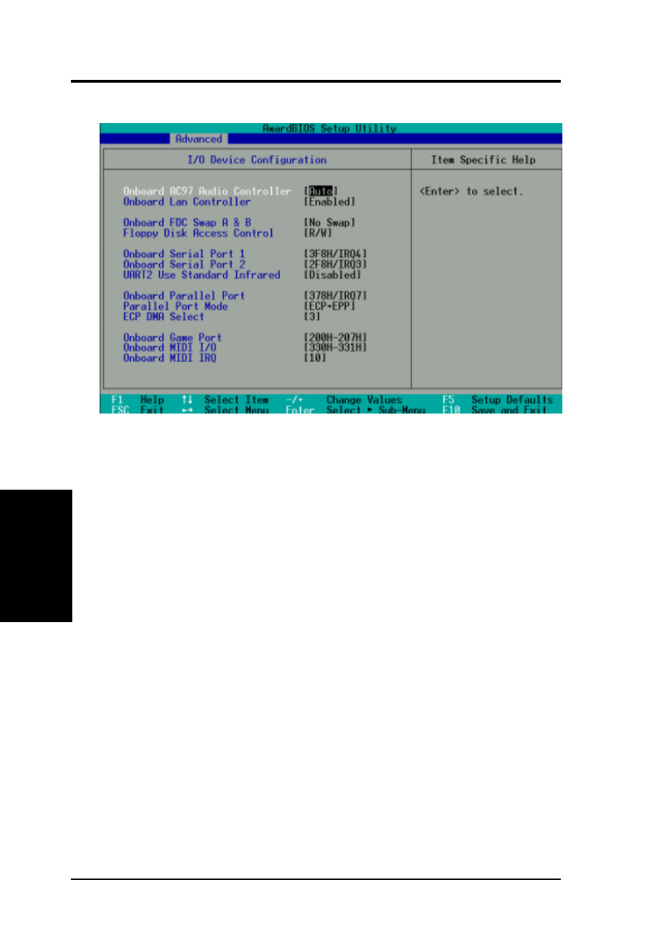 Bios setup, 2 i/o device configuration | Asus P4T-M User Manual | Page 56 / 88