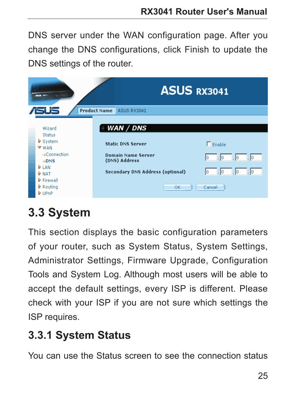 3 system, 1 system status | Asus RX3041 User Manual | Page 26 / 63