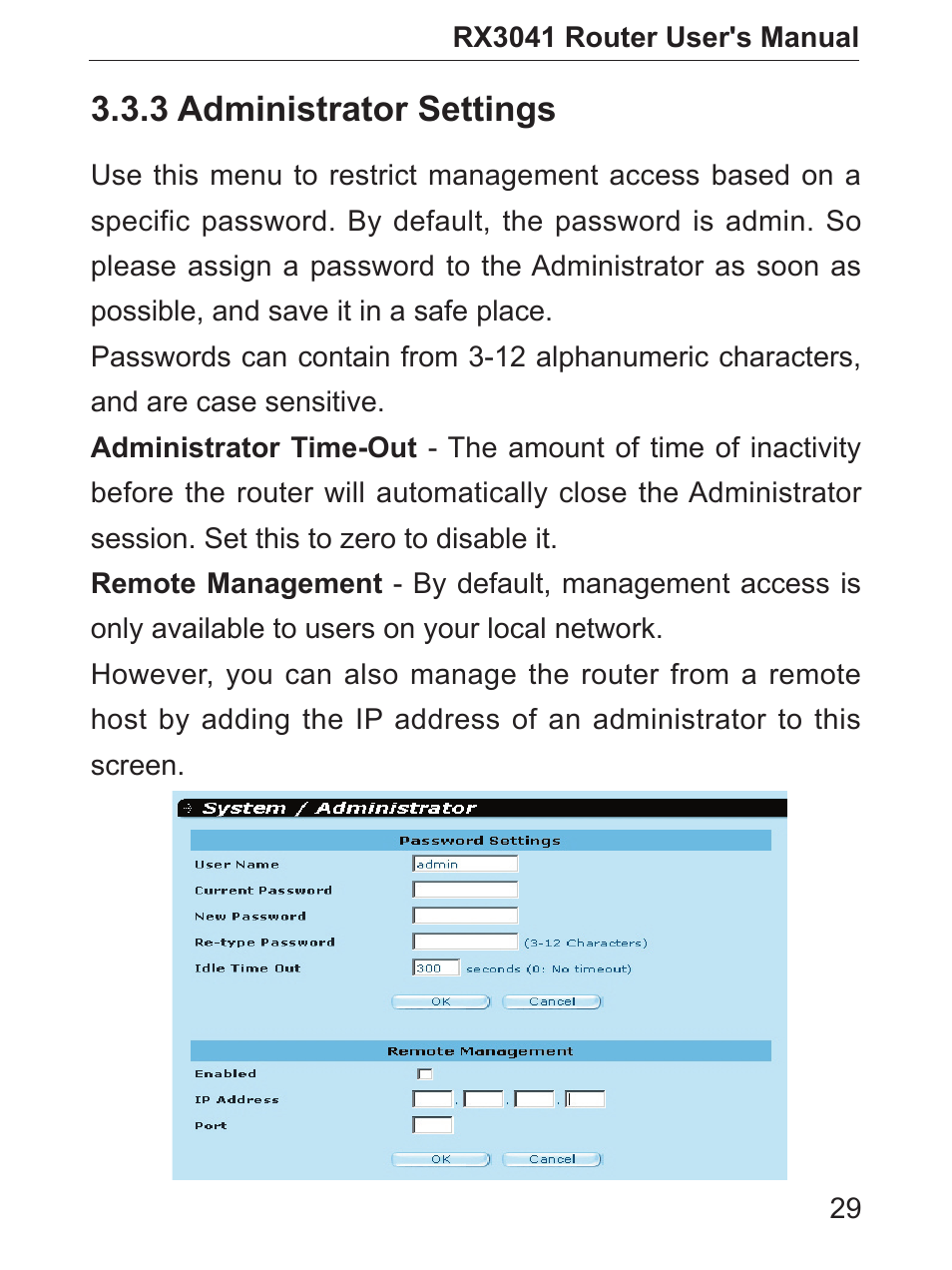 3 administrator settings | Asus RX3041 User Manual | Page 30 / 63