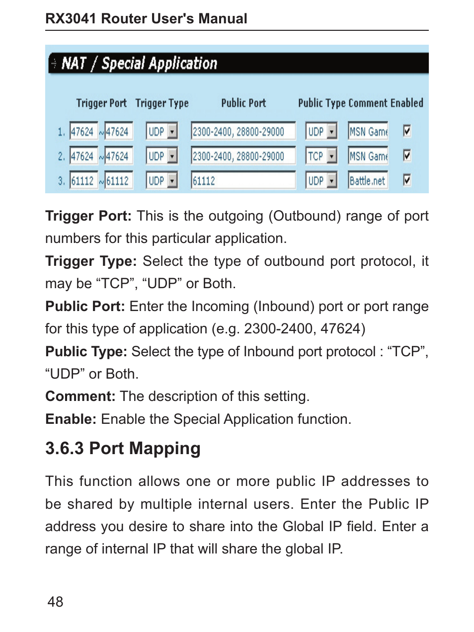 3 port mapping | Asus RX3041 User Manual | Page 49 / 63
