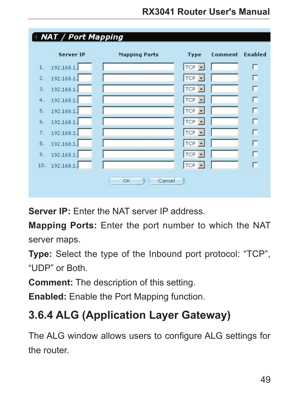 4 alg (application layer gateway) | Asus RX3041 User Manual | Page 50 / 63