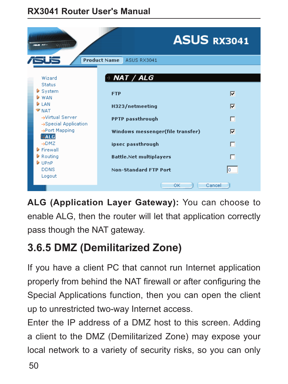 5 dmz (demilitarized zone) | Asus RX3041 User Manual | Page 51 / 63