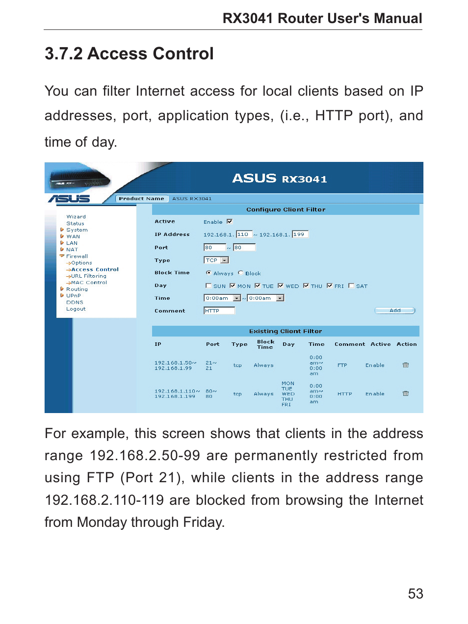2 access control | Asus RX3041 User Manual | Page 54 / 63