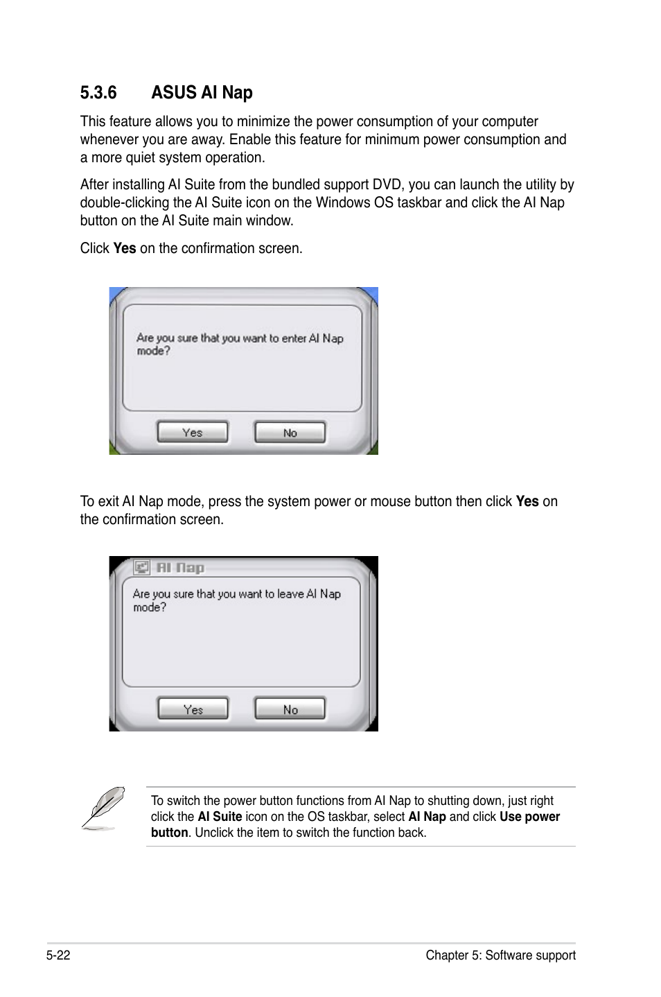 6 asus ai nap, Asus ai nap -22 | Asus P5E3 Premium/WiFi-AP@n User Manual | Page 140 / 200