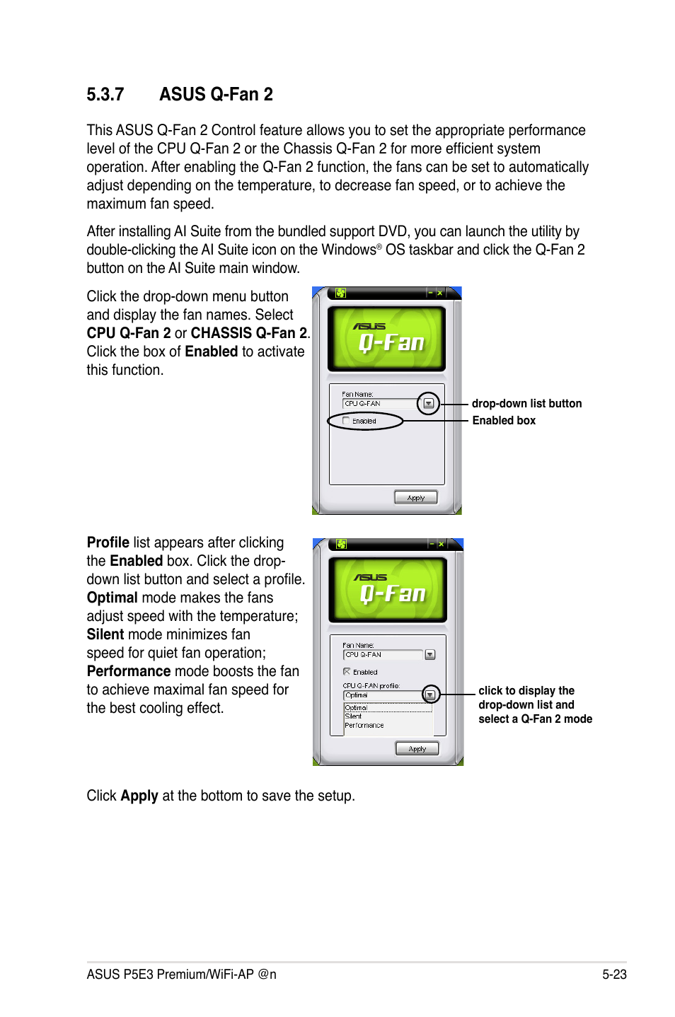 7 asus q-fan 2, Asus q-fan 2 -23 | Asus P5E3 Premium/WiFi-AP@n User Manual | Page 141 / 200