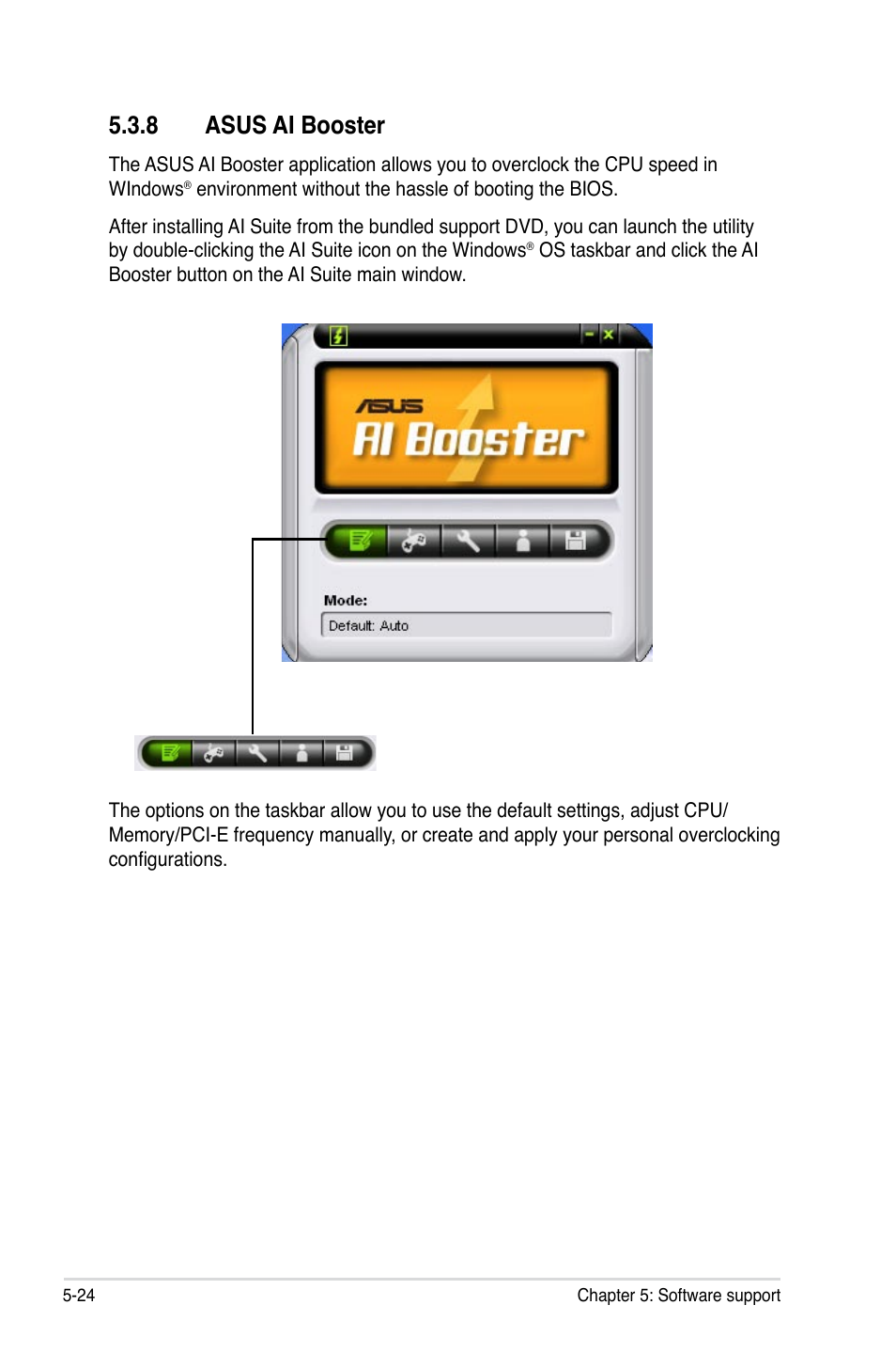 8 asus ai booster, Asus ai booster -24 | Asus P5E3 Premium/WiFi-AP@n User Manual | Page 142 / 200