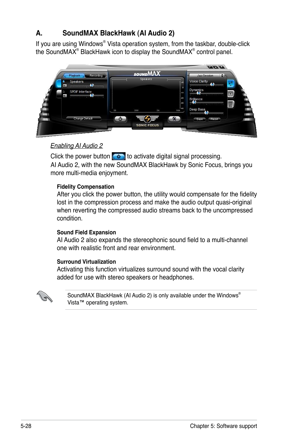 A. soundmax blackhawk (ai audio 2) | Asus P5E3 Premium/WiFi-AP@n User Manual | Page 146 / 200