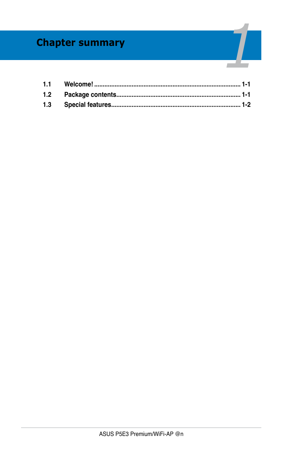 Asus P5E3 Premium/WiFi-AP@n User Manual | Page 16 / 200